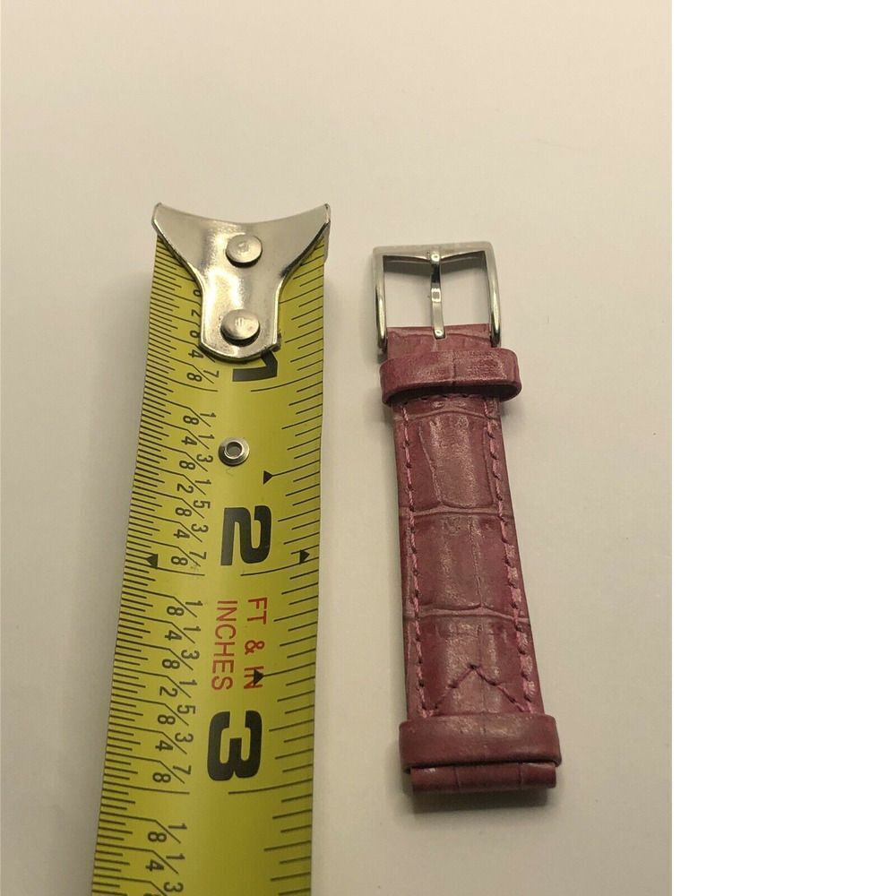 Michael Kors Watch Band Parts Half Band Only Pink Clasp Leather 14mm PY366